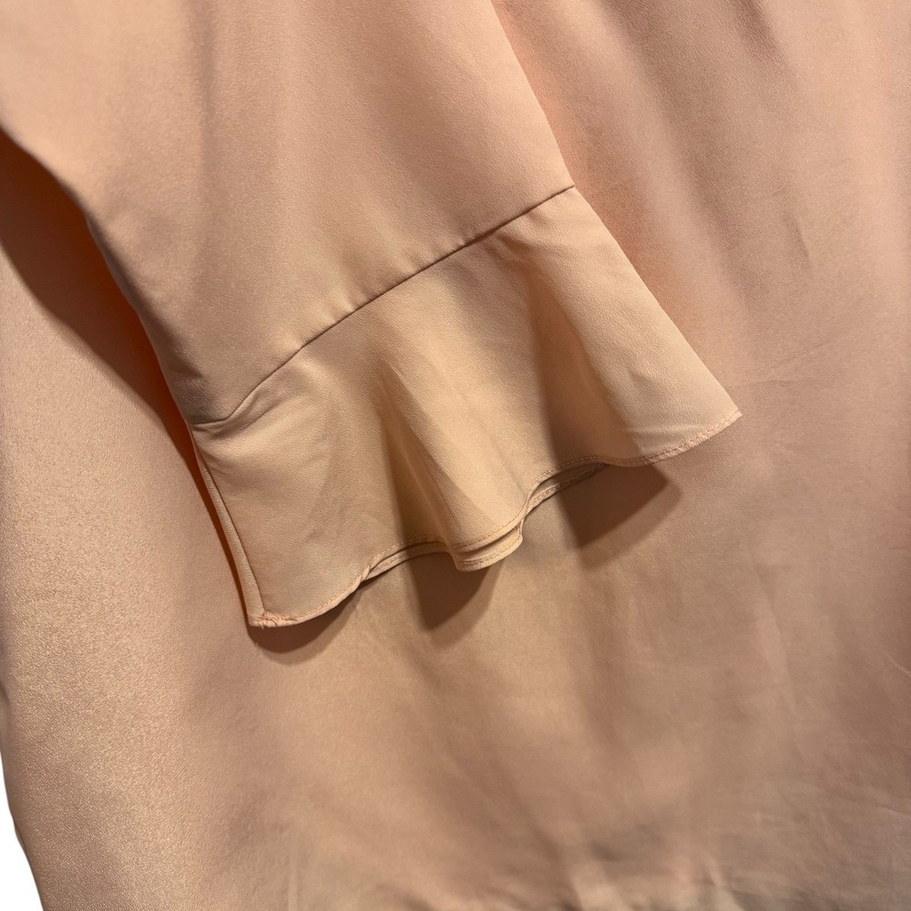 Ann Klein Womens Top Size L Pink Regular Fit Scoop Neck Bell Sleeve - Picture 6 of 8